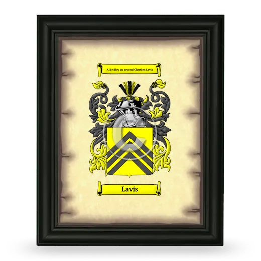 Lavis Coat of Arms Framed - Black