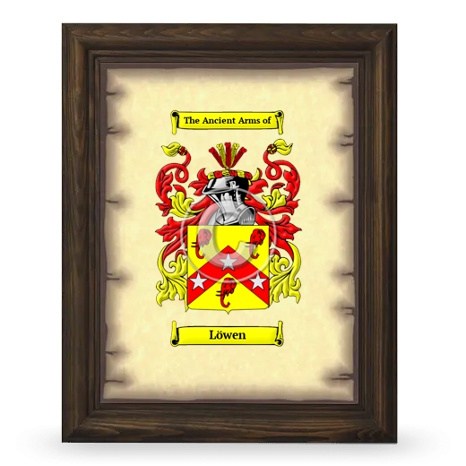 Löwen Coat of Arms Framed - Brown