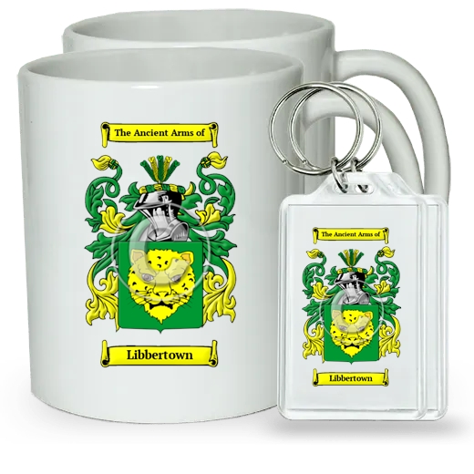 Libbertown Pair of Coffee Mugs and Pair of Keychains