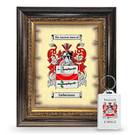 Lieberman Framed Coat of Arms and Keychain - Heirloom