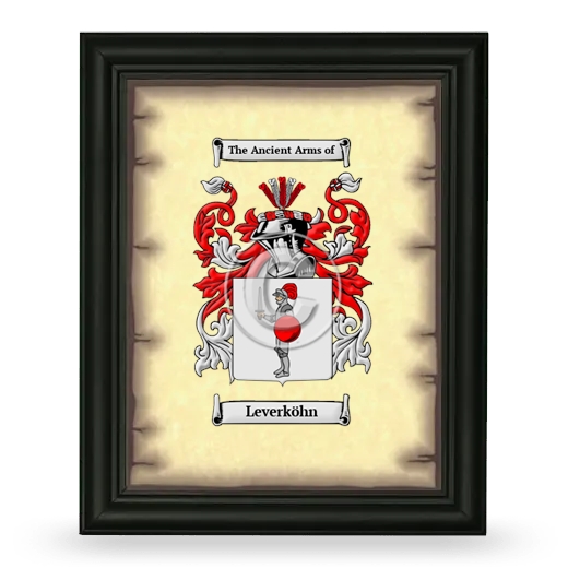 Leverköhn Coat of Arms Framed - Black