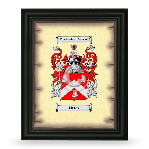 Littes Coat of Arms Framed - Black