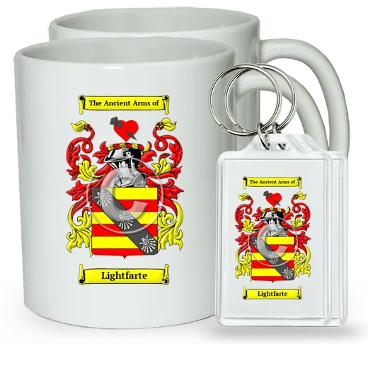 Lightfarte Pair of Coffee Mugs and Pair of Keychains