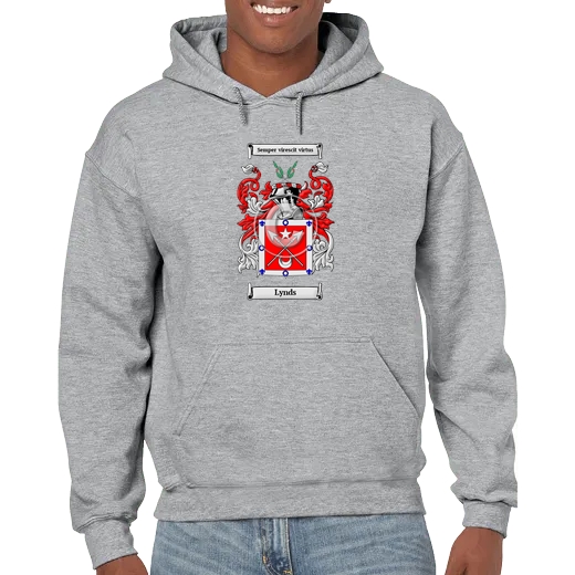 Lynds Grey Unisex Coat of Arms Hooded Sweatshirt