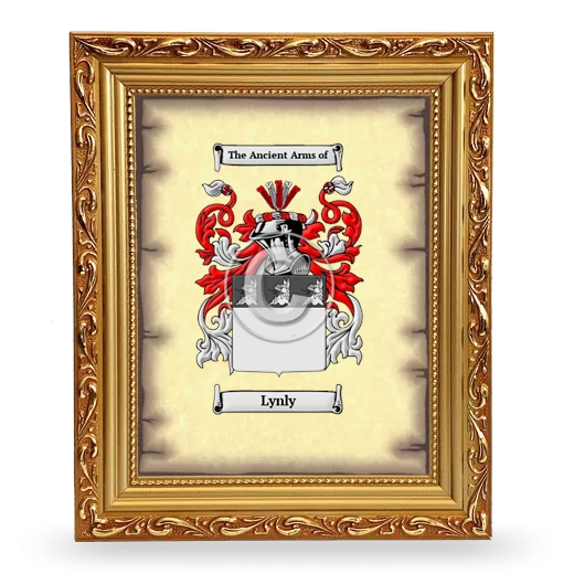 Lynly Coat of Arms Framed - Gold