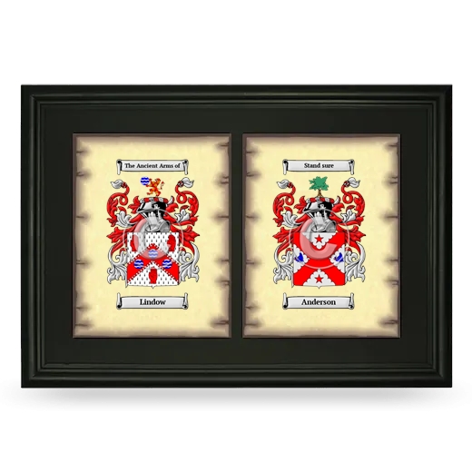 Double Coat of Arms Framed - Black