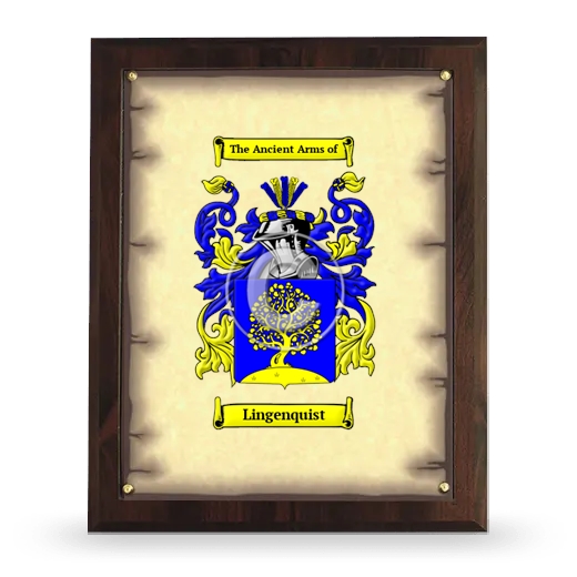 Lingenquist Coat of Arms Plaque