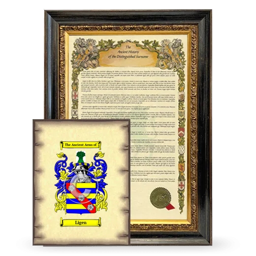 Ligen Framed History and Coat of Arms Print - Heirloom