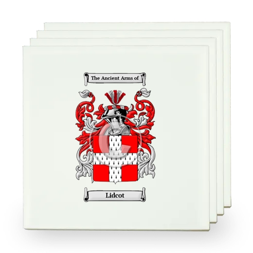 Lidcot Set of Four Small Tiles with Coat of Arms
