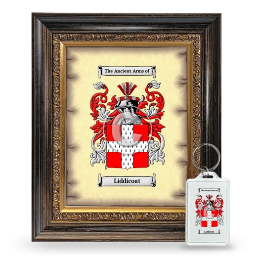 Liddicoat Framed Coat of Arms and Keychain - Heirloom