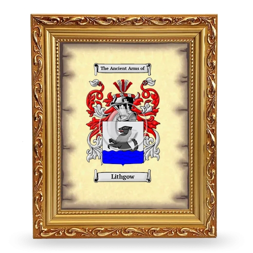 Lithgow Coat of Arms Framed - Gold