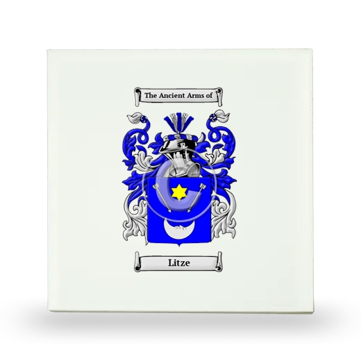 Litze Small Ceramic Tile with Coat of Arms