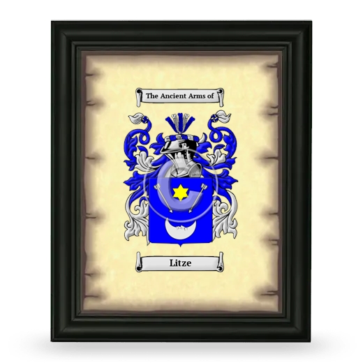 Litze Coat of Arms Framed - Black