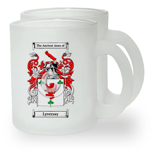 Lyversay Pair of Frosted Glass Mugs