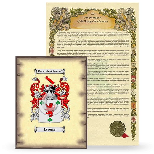 Lyversy Coat of Arms and Surname History Package