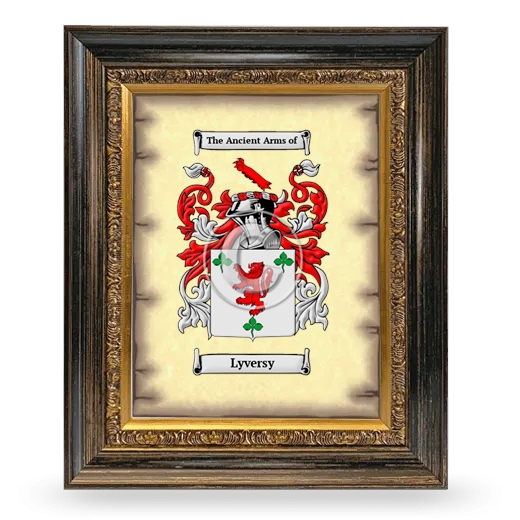 Lyversy Coat of Arms Framed - Heirloom