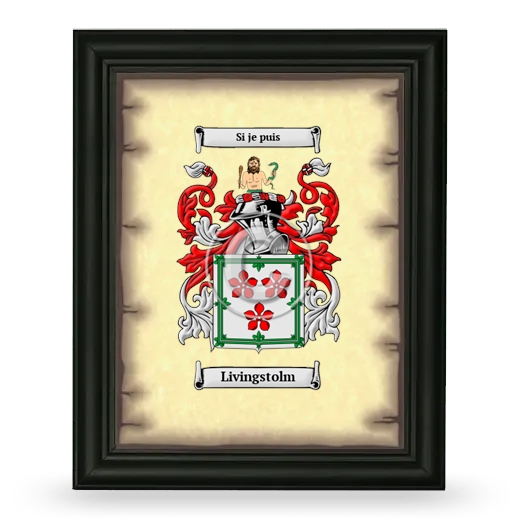 Livingstolm Coat of Arms Framed - Black