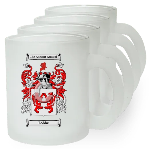 Lobbe Set of 4 Frosted Glass Mugs