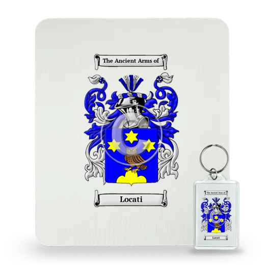 Locati Mouse Pad and Keychain Combo Package