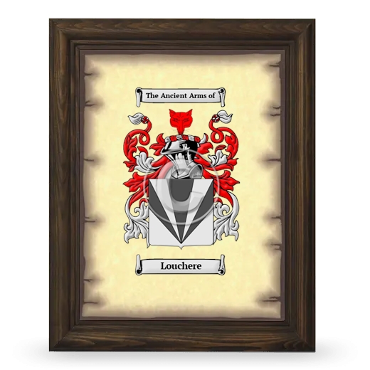 Louchere Coat of Arms Framed - Brown