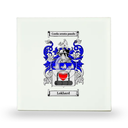 Lokhard Small Ceramic Tile with Coat of Arms