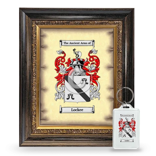 Lockee Framed Coat of Arms and Keychain - Heirloom