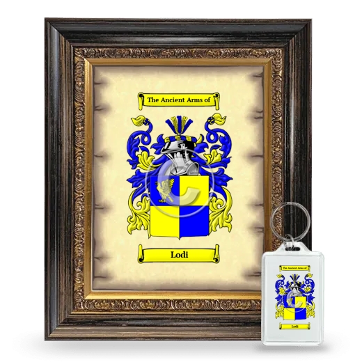 Lodi Framed Coat of Arms and Keychain - Heirloom