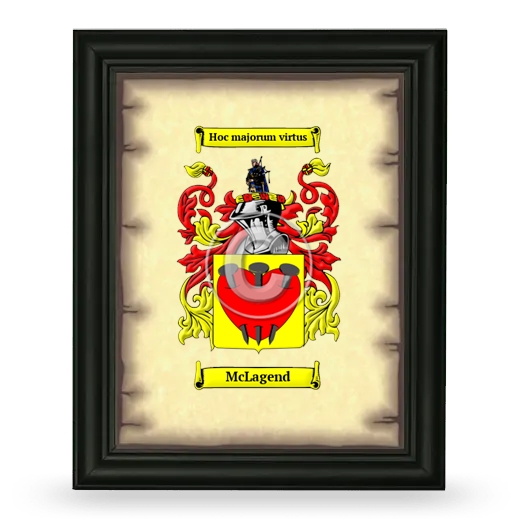 McLagend Coat of Arms Framed - Black