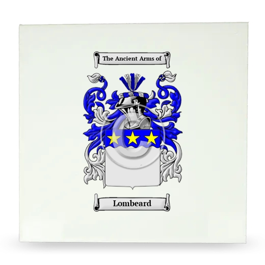 Lombeard Large Ceramic Tile with Coat of Arms