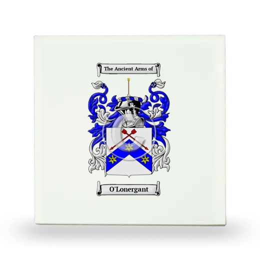 O'Lonergant Small Ceramic Tile with Coat of Arms