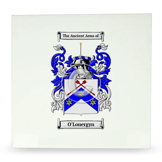 O'Lonergyn Large Ceramic Tile with Coat of Arms