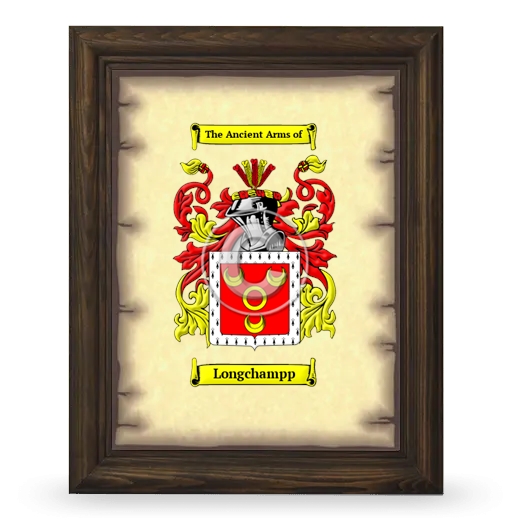 Longchampp Coat of Arms Framed - Brown