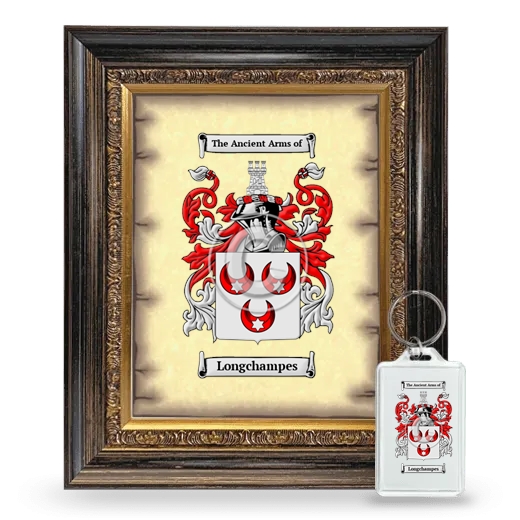 Longchampes Framed Coat of Arms and Keychain - Heirloom