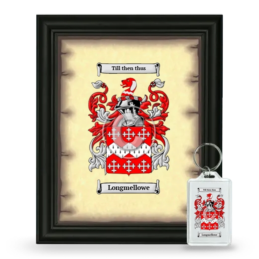 Longmellowe Framed Coat of Arms and Keychain - Black