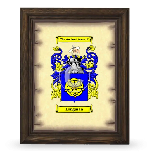 Longman Coat of Arms Framed - Brown