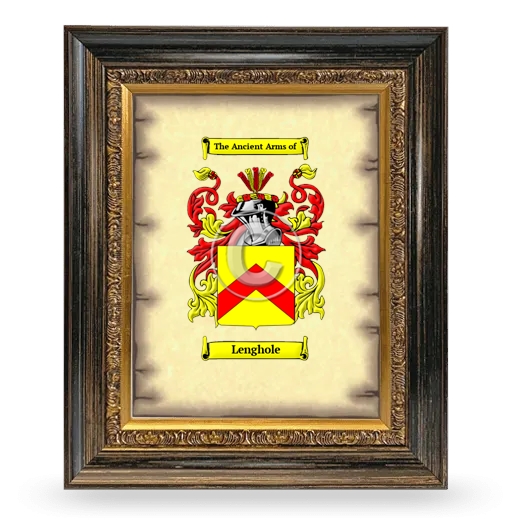 Lenghole Coat of Arms Framed - Heirloom