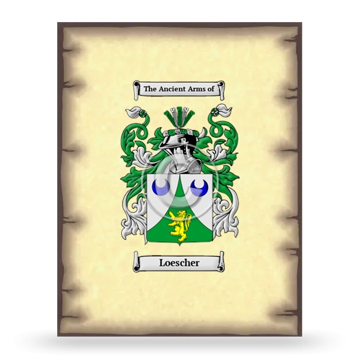 Loescher Coat of Arms Print