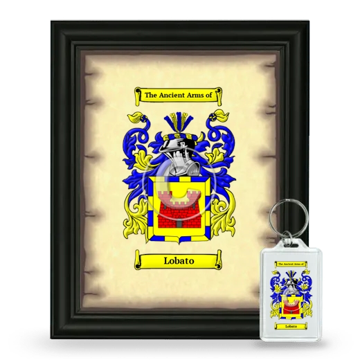 Lobato Framed Coat of Arms and Keychain - Black