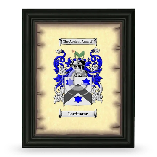 Lorrimane Coat of Arms Framed - Black