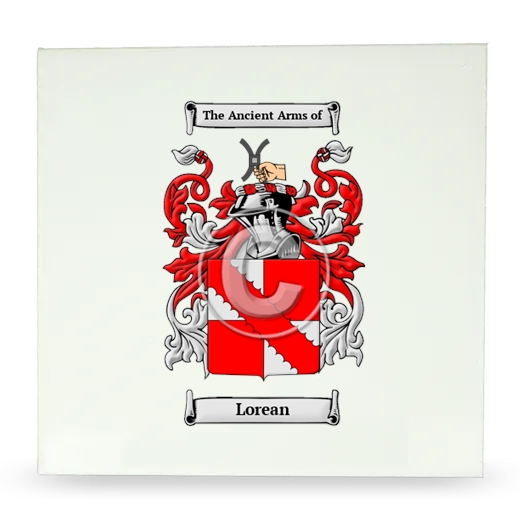 Lorean Large Ceramic Tile with Coat of Arms