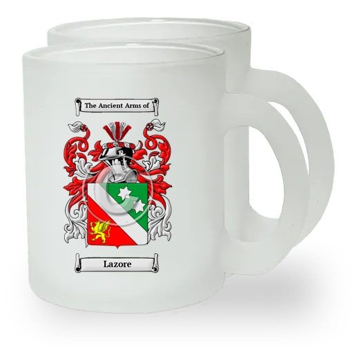 Lazore Pair of Frosted Glass Mugs