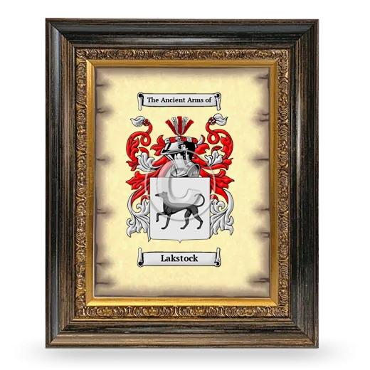 Lakstock Coat of Arms Framed - Heirloom