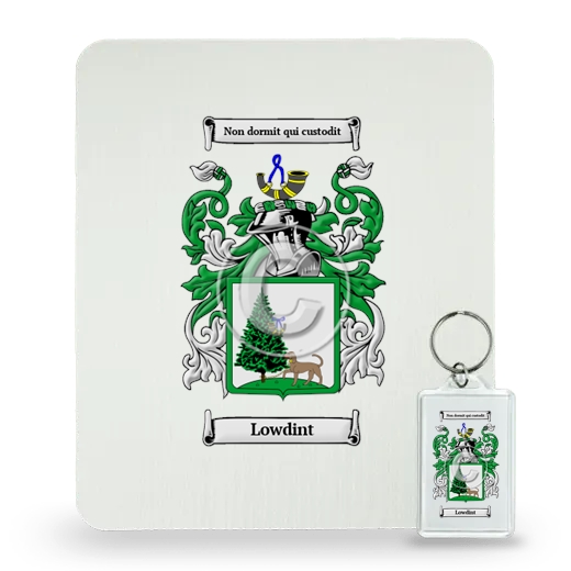 Lowdint Mouse Pad and Keychain Combo Package