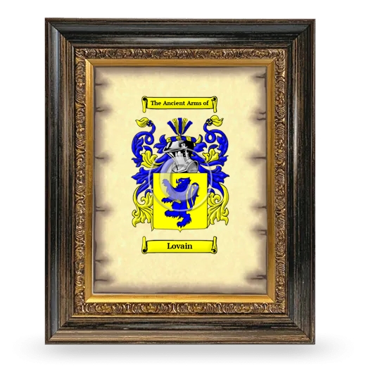 Lovain Coat of Arms Framed - Heirloom