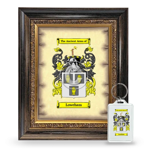 Loweham Framed Coat of Arms and Keychain - Heirloom