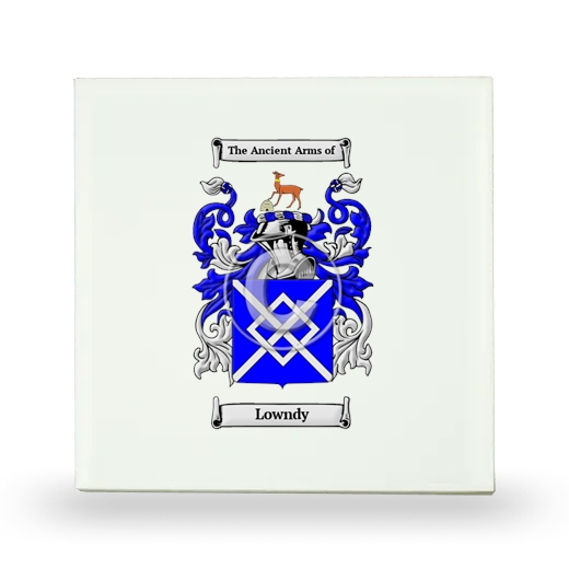 Lowndy Small Ceramic Tile with Coat of Arms