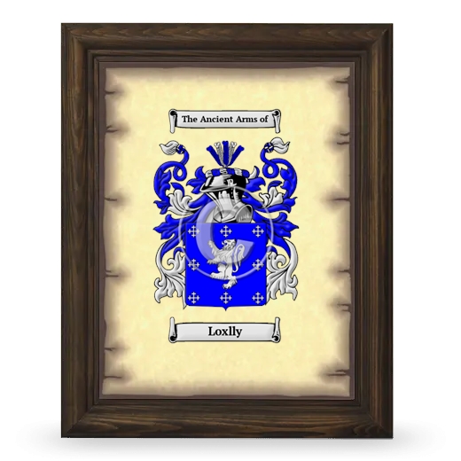 Loxlly Coat of Arms Framed - Brown