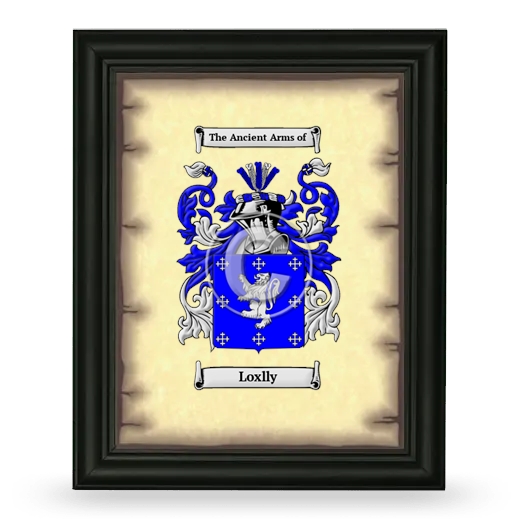 Loxlly Coat of Arms Framed - Black