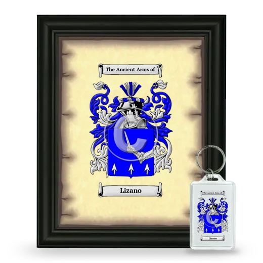 Lizano Framed Coat of Arms and Keychain - Black