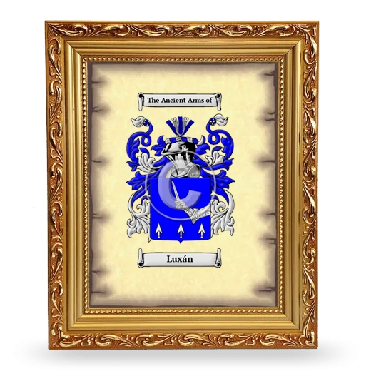 Luxán Coat of Arms Framed - Gold